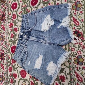Forever 21  Distressed High Waisted Jean Shorts Size 26 New NWOT